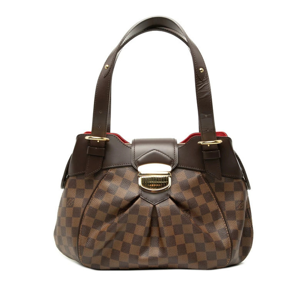 Louis Vuitton Damier Sistina 2way Shoulder Bag Brown Leather